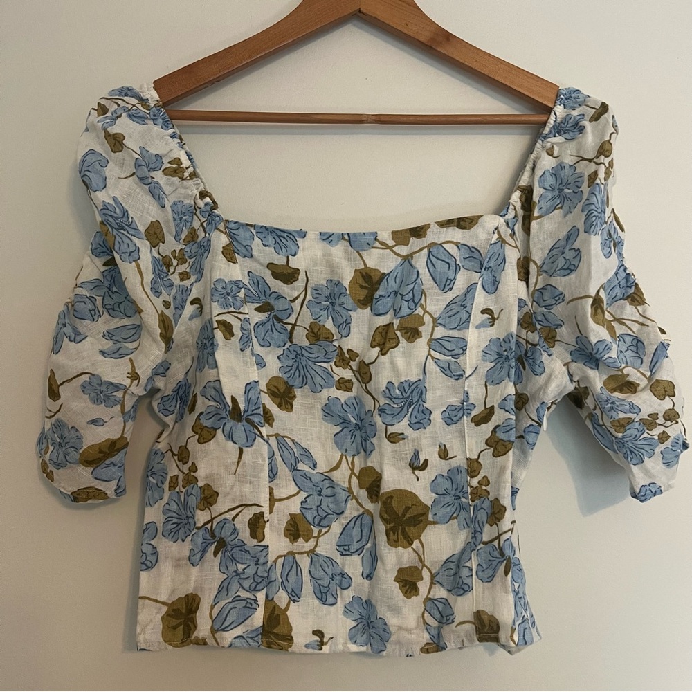 Joie Floral Linen Top Women’s Size XL